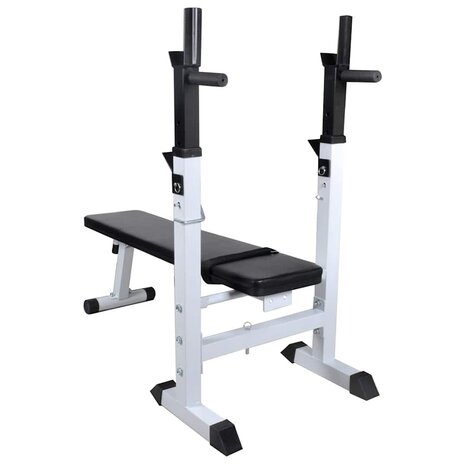 Trainingsbank met gewichtenrek en halterset 90 kg 4