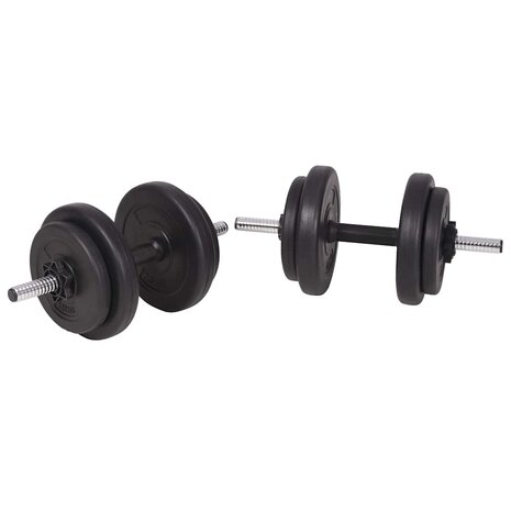 Trainingsbank met gewichtenrek en halterset 90 kg 9