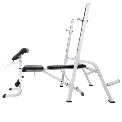 Trainingsbank met gewichtenrek en halterset 90 kg 3