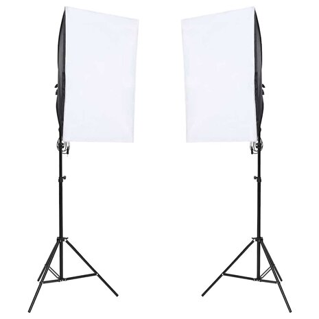 Fotostudioset met verlichtingsset en achtergrond 2
