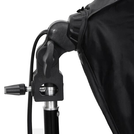 Fotostudioset met verlichtingsset, achtergrond en reflector 9