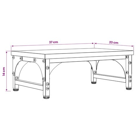 MonitorstandaardOud hout 37 x 23 x 14 cm PB 5