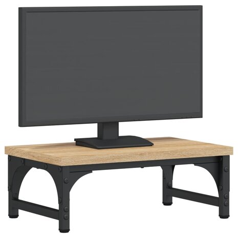 Monitorstandaard 37x23x14 cm bewerkt hout sonoma eikenkleurig 3