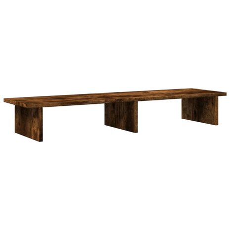 Monitorstandaard 100x27x15 cm bewerkt hout gerookt eikenkleurig 6