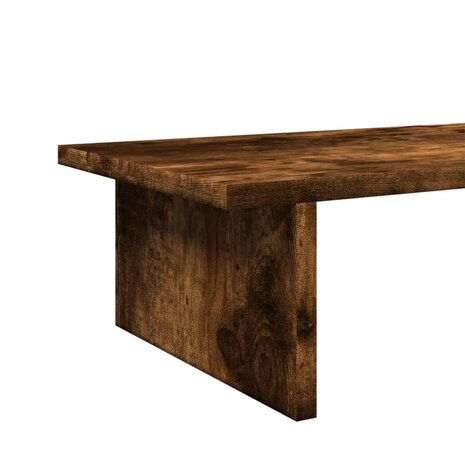 Monitorstandaard 100x27x15 cm bewerkt hout gerookt eikenkleurig 7