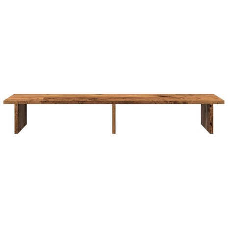 Monitorstandaard 100x27x15 cm bewerkt hout oud houtkleurig 4