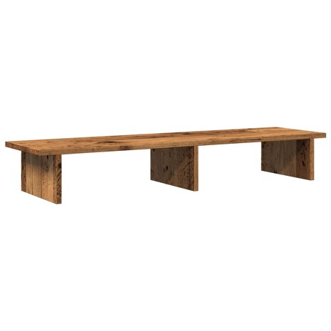 Monitorstandaard 100x27x15 cm bewerkt hout oud houtkleurig 6
