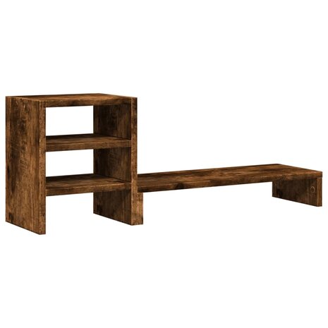 Monitorstandaard met bureau-organizer hout gerookt eikenkleurig 2