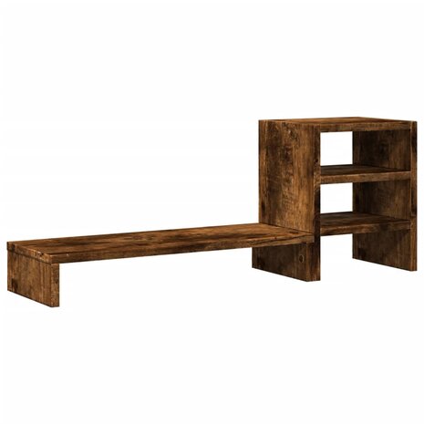 Monitorstandaard met bureau-organizer hout gerookt eikenkleurig 6