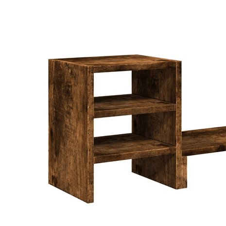 Monitorstandaard met bureau-organizer hout gerookt eikenkleurig 7