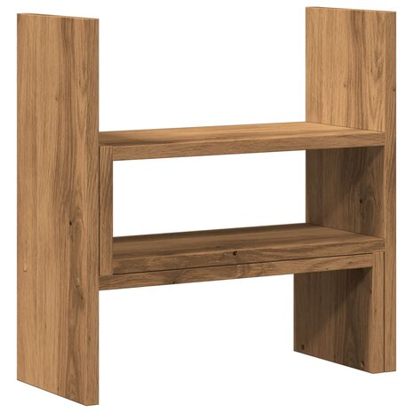 Bureau organiser 40x17x41 cm bewerkt hout artisanaal eiken 6