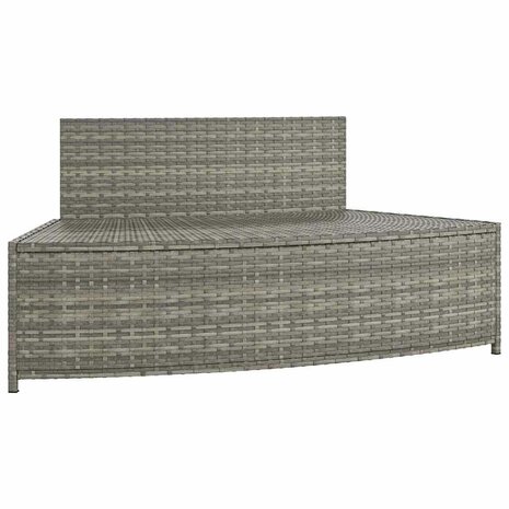 Spa-bankjes met kussens 2 st poly rattan grijs 8