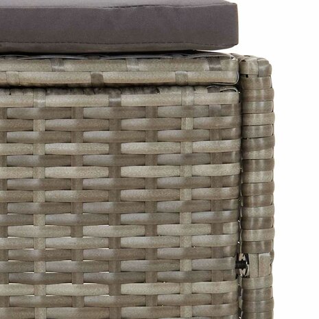 Spa-bankjes met kussens 2 st poly rattan grijs 9