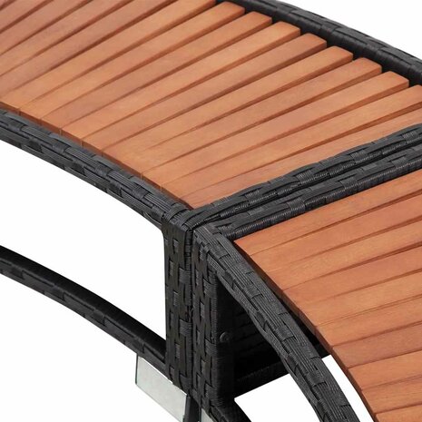 Hottub-ombouw poly rattan zwart 8