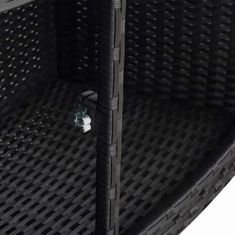 Hottub-ombouw poly rattan zwart 9