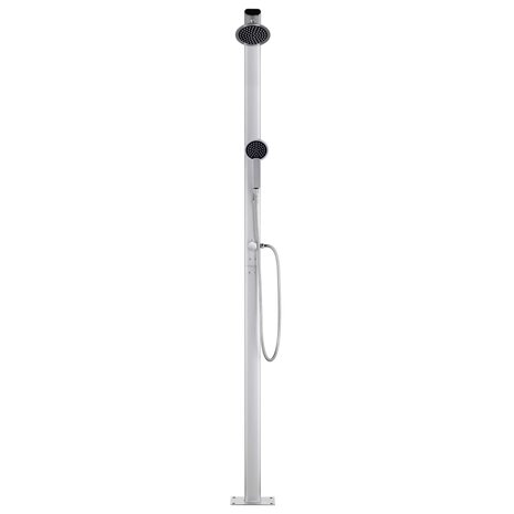 Buitendouche met bruine basis 220 cm aluminium 5