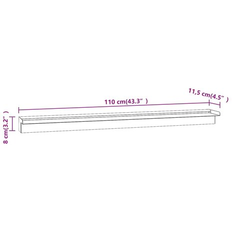 Zwembadwaterval rechthoekig 110 cm roestvrij staal 6