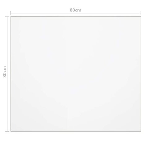 Tafelbeschermer 80x80 cm 1,6 mm PVC mat 6