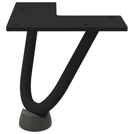 Tafelpoten voor Salontafel 4 st 10 cm massief staal zwart 5
