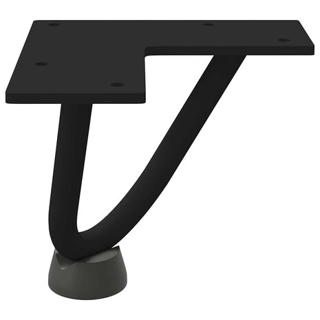 Tafelpoten voor Salontafel 4 st 10 cm massief staal zwart 6