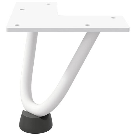 Tafelpoten voor Salontafel 4 st 10 cm massief staal wit 5