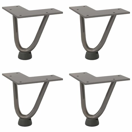 Tafelpoten voor Salontafel 4 st 10 cm massief staal naturel 2