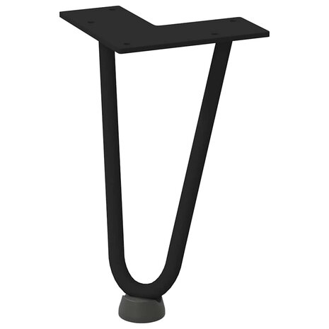 Tafelpoten voor Salontafel 4 st 20 cm massief staal zwart 4
