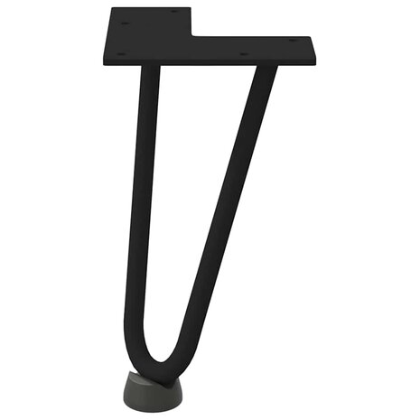 Tafelpoten voor Salontafel 4 st 20 cm massief staal zwart 5