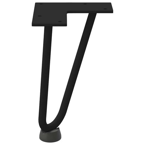 Tafelpoten voor Salontafel 4 st 20 cm massief staal zwart 6
