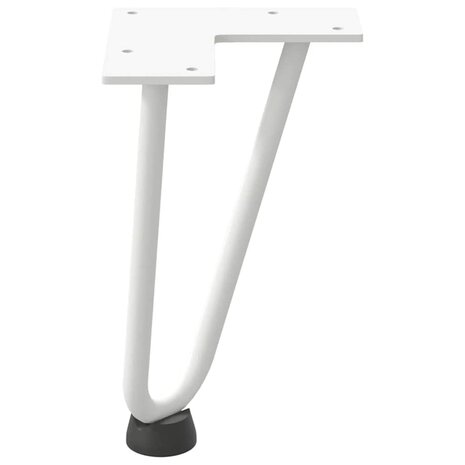Tafelpoten voor Salontafel 4 st 20 cm massief staal wit 6