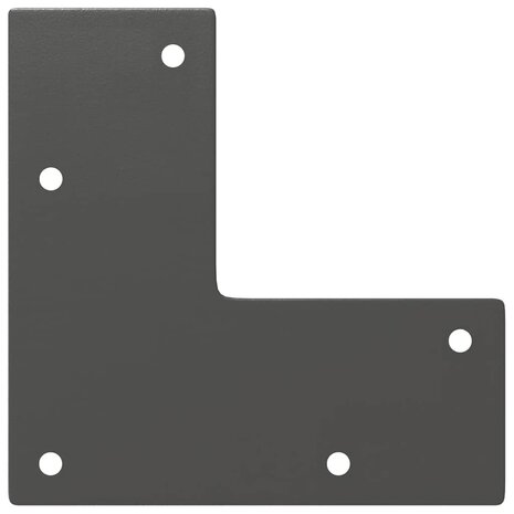 Tafelpoten voor Salontafel 4 st 20 cm massief staal antracietkleurig 7