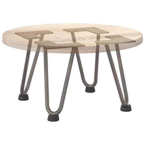 Tafelpoten voor Salontafel 4 st 20 cm massief staal naturel 8