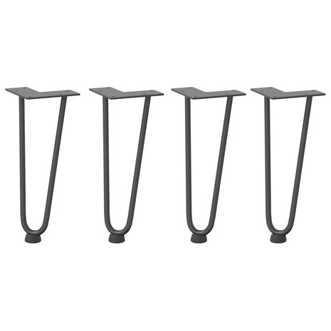 Tafelpoten voor Salontafel 4 st 30 cm massief staal antracietkleurig 2