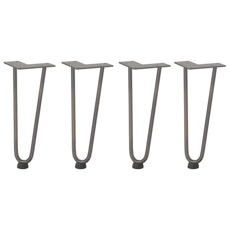 Tafelpoten voor Salontafel 4 st 30 cm massief staal naturel 2