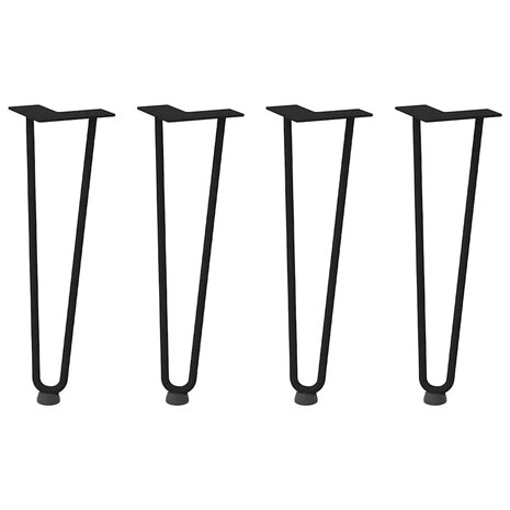 Tafelpoten voor Salontafel 4 st 42 cm massief staal zwart 2