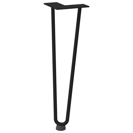 Tafelpoten voor Salontafel 4 st 42 cm massief staal zwart 4