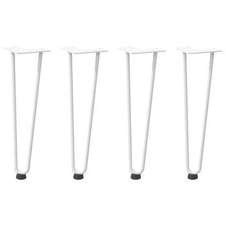 Tafelpoten voor Salontafel 4 st 42 cm massief staal wit 2