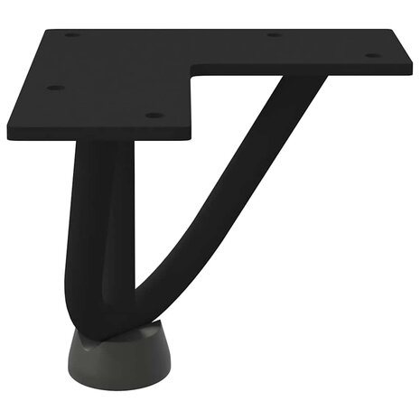 Tafelpoten voor Salontafel 4 st 10 cm massief staal zwart 6