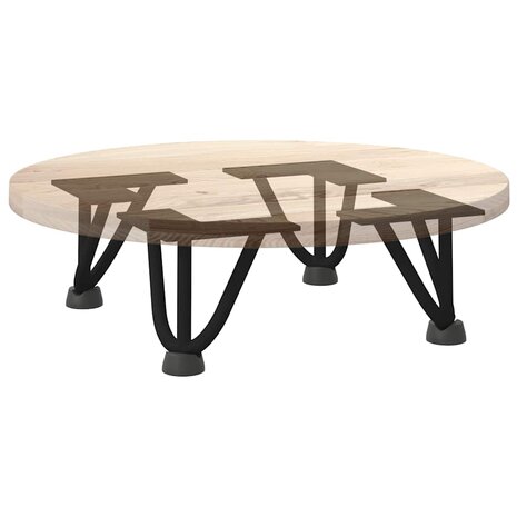 Tafelpoten voor Salontafel 4 st 10 cm massief staal zwart 8
