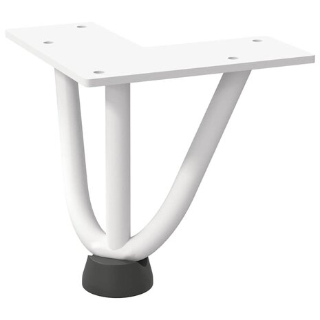 Tafelpoten voor Salontafel 4 st 10 cm massief staal wit 4