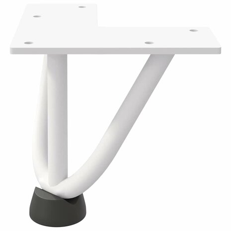Tafelpoten voor Salontafel 4 st 10 cm massief staal wit 5