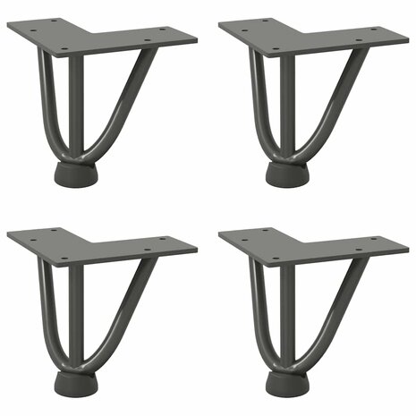 Tafelpoten voor Salontafel 4 st 10 cm massief staal antracietkleurig 2