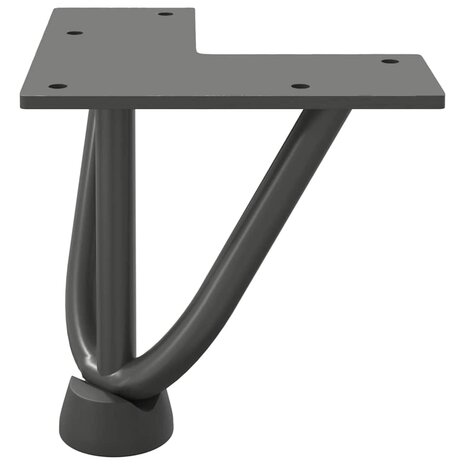 Tafelpoten voor Salontafel 4 st 10 cm massief staal antracietkleurig 5