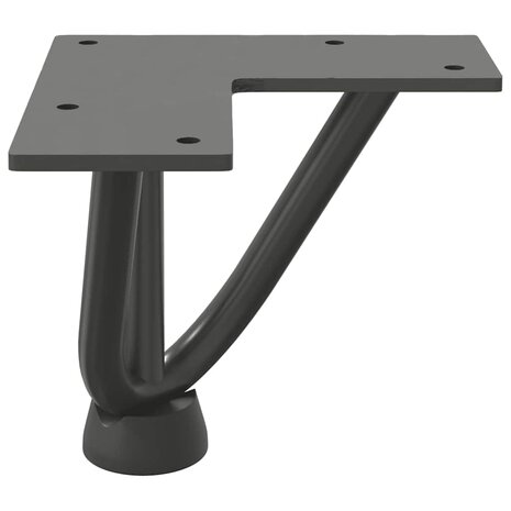 Tafelpoten voor Salontafel 4 st 10 cm massief staal antracietkleurig 6