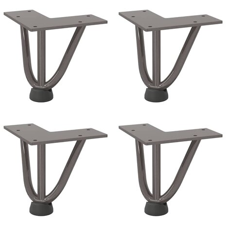 Tafelpoten voor Salontafel 4 st 10 cm massief staal naturel 2
