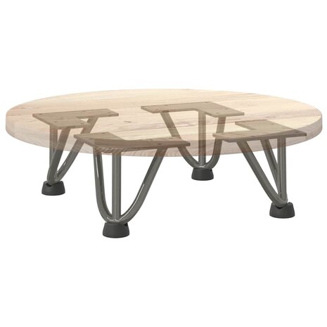 Tafelpoten voor Salontafel 4 st 10 cm massief staal naturel 8