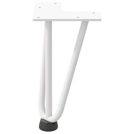 Tafelpoten voor Salontafel 4 st 20 cm massief staal wit 5