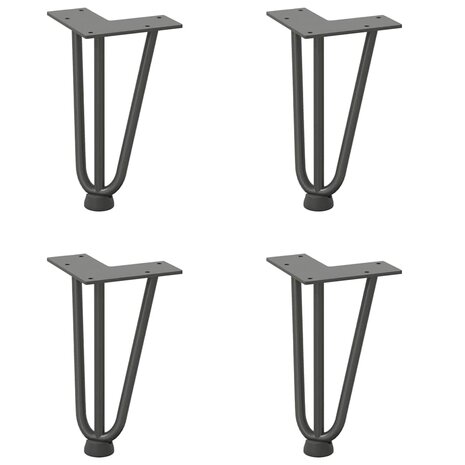 Tafelpoten voor Salontafel 4 st 20 cm massief staal antracietkleurig 2