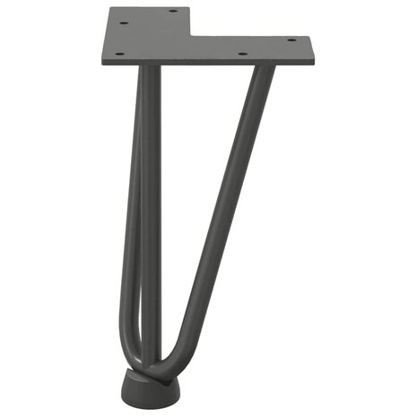 Tafelpoten voor Salontafel 4 st 20 cm massief staal antracietkleurig 5