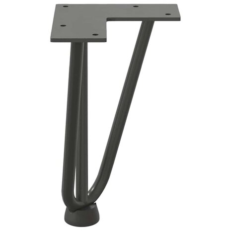 Tafelpoten voor Salontafel 4 st 20 cm massief staal antracietkleurig 6